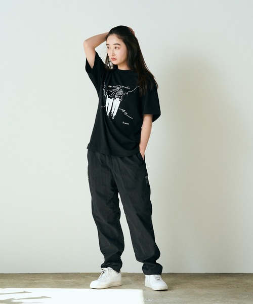 and wander tシャツ wander/アンドワンダー Yu Nagaba printed