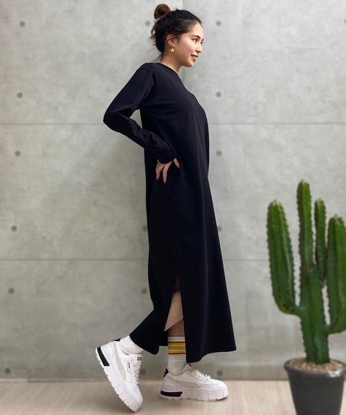 美品　ノースフェイス　レディース　コンフォーティブウールベーシックワンピース　黒 THE NORTH FACE|ザノースフェイス】コンフォーティブウール