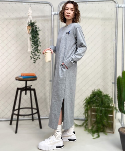 THE NORTH FACE 「THE FACE」 長袖ワンピース M ブラック