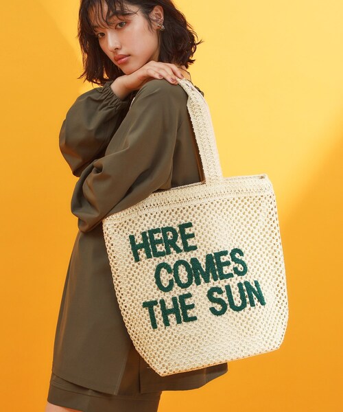THE SHOP TK トートバッグ カラーロゴ雑材トートバッグ レディース 