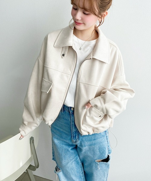 一週間限定値下げ11/9まで　24500→20000円フェイクスエードジャケット セットアップ対応】フェイクスエードジャケット | DOUDOU(ドゥドゥ