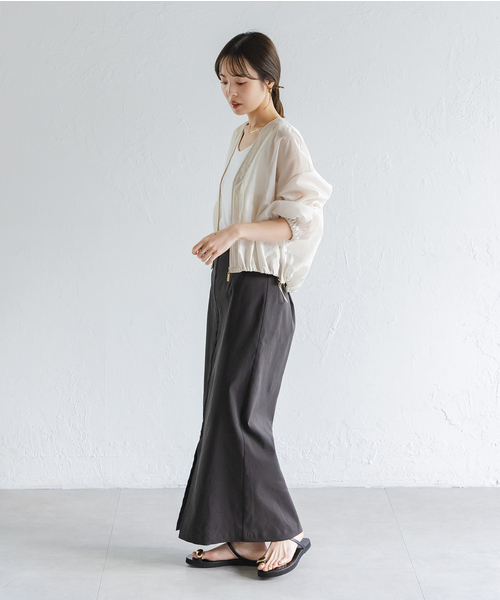NOBLE コート アウター 「洗える」フォギーシアーVカラー
