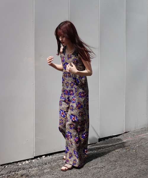 サロペット・オーバーオール・オールインワン Africa jump suits moyan AFRICA moyan ecri サロペット オーバーオール 「moyan ecri」アフリカ生地