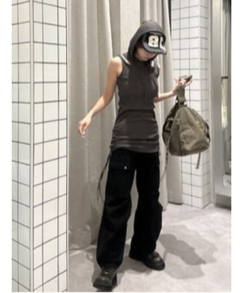 ラグアジェム SIDE GATHER LOOSE ミニワンピース LAGUA GEM | SIDE GATHER HOODIE ミニワンピース (ワンピース