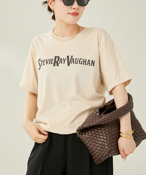 tシャツ BLUESCENTRIC / ブルースセントリック STEVE RAY VAUGHAN LOGO Tシャツ レディース
