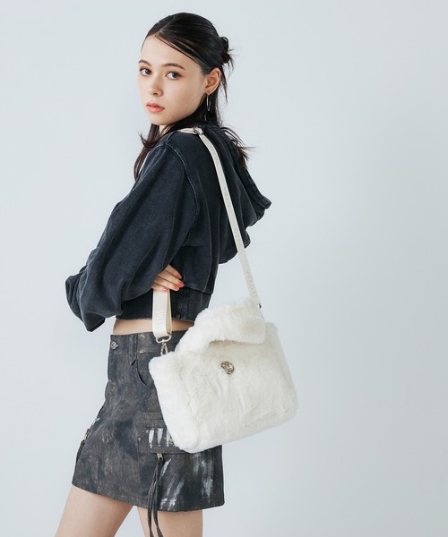 GYDA（ジェイダ） トートバッグ 2WAYフェイクファーバッグ GY-B381