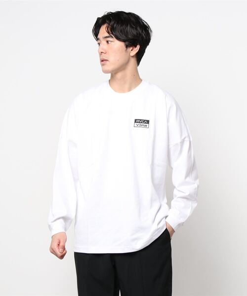 「RVCA」 長袖Tシャツ L グリーン メンズ