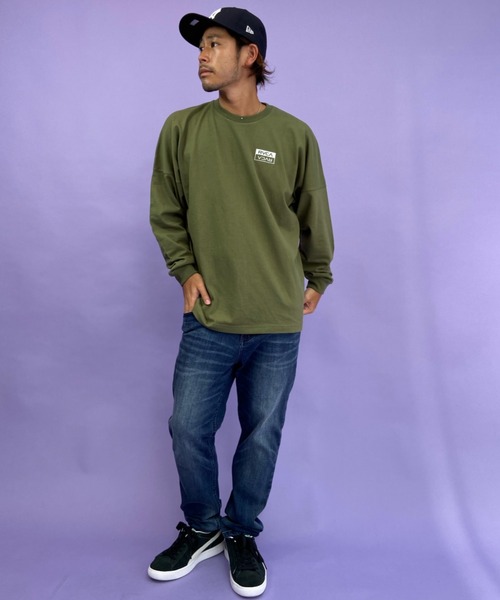 「RVCA」 長袖Tシャツ L グリーン メンズ