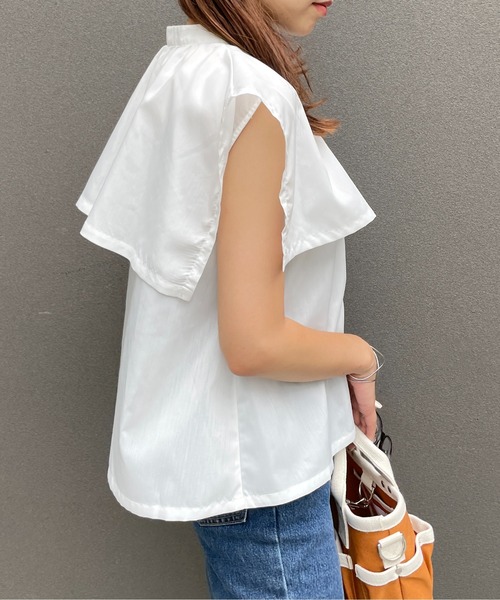 「StyleSea」 ノースリーブブラウス MEDIUM ホワイト レディース