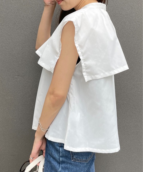 「StyleSea」 ノースリーブブラウス MEDIUM ホワイト レディース