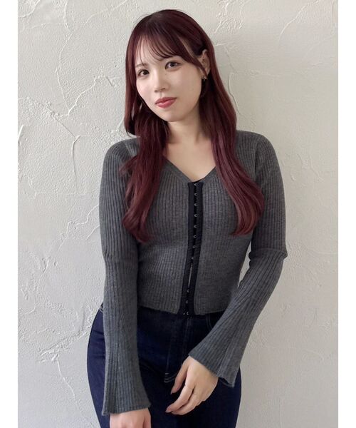 dazzlin（ダズリン） カーディガン フロントホックニットカーディガン