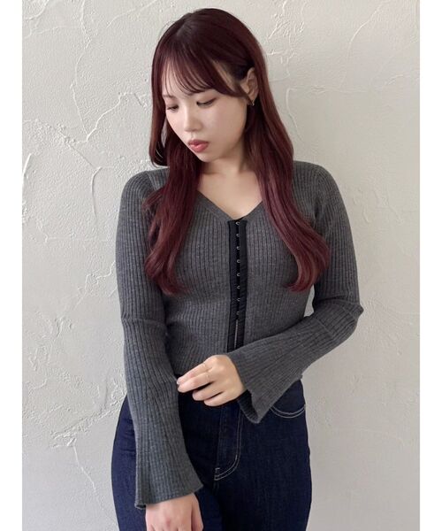 dazzlin（ダズリン） カーディガン フロントホックニットカーディガン