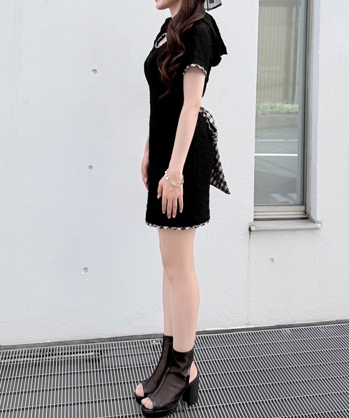 NOMAE（ノーマエ） ワンピース BACKリボンフーディーミニワンピース