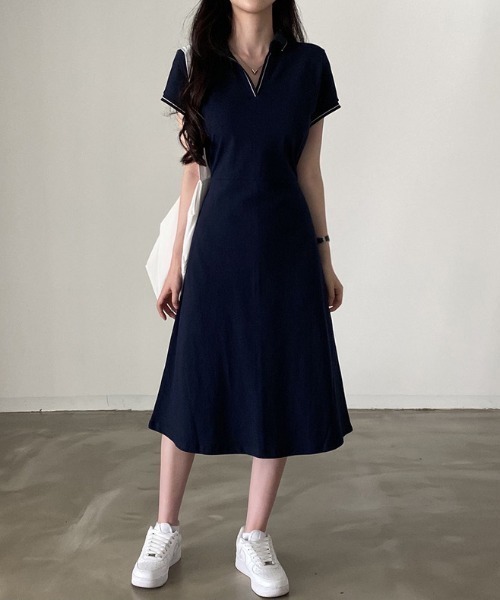 ネイビー ポロワンピース レディース ワンピース ポロワンピース : ZOZOTOWN Yahoo!店 - 通販 - Yahoo
