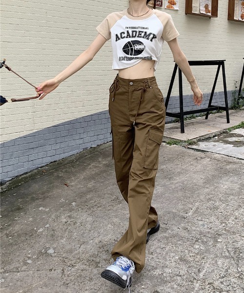 「Mela」 カーゴパンツ S オリーブ レディース