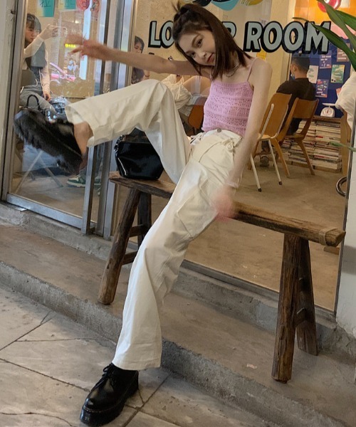 「Mela」 カーゴパンツ S オリーブ レディース