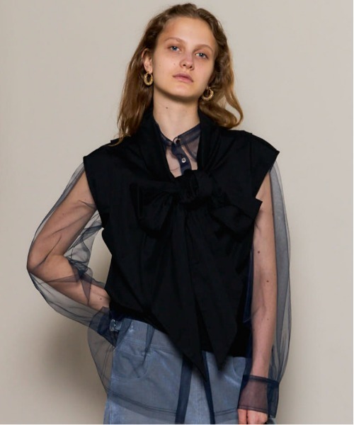 MAISON SPECIAL（メゾンスペシャル） tシャツ 2way Bow Tie Tops/2WAY