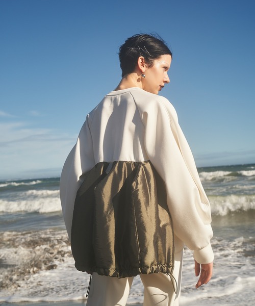 トレーナー スウェット FLASK PATTERN PADDING TOP レディース