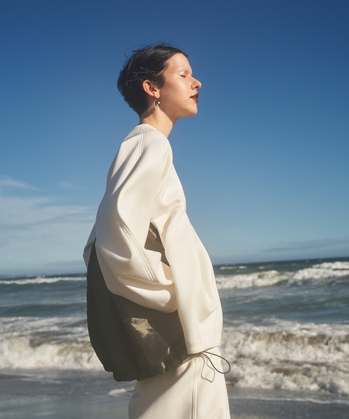 トレーナー スウェット FLASK PATTERN PADDING TOP レディース OMMO トレーナー スウェット FLASK PATTERN PADDING TOP