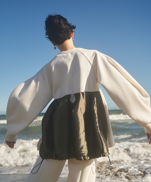 トレーナー スウェット FLASK PATTERN PADDING TOP レディース_6