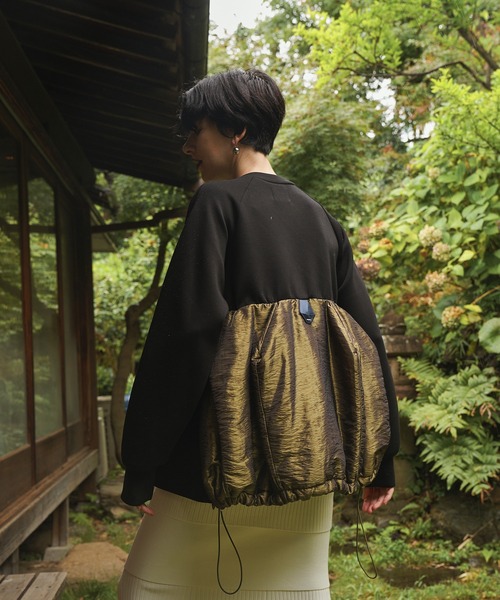 トレーナー スウェット FLASK PATTERN PADDING TOP レディース OMMO トレーナー スウェット FLASK PATTERN PADDING TOP