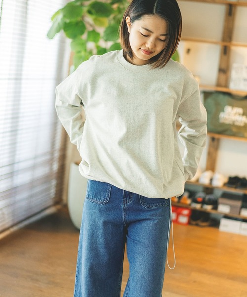 「gym master」 長(zhǎng)袖Tシャツ LARGE グレイッシュブルー メンズ