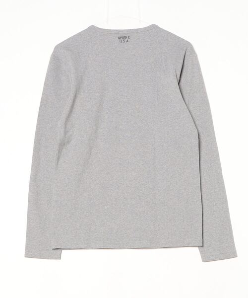 「AVIREX」 長袖Tシャツ L グレー メンズ