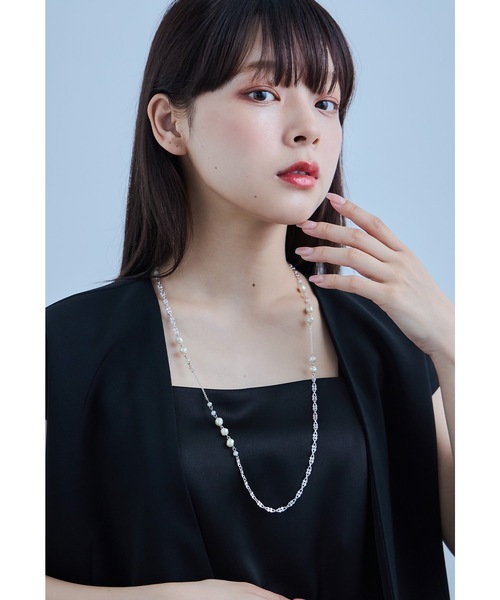 niana（ニアナ） ネックレス パールチェーンロングネックレス シルバー