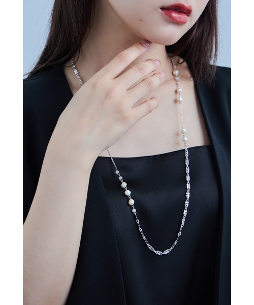niana（ニアナ） ネックレス パールチェーンロングネックレス シルバー