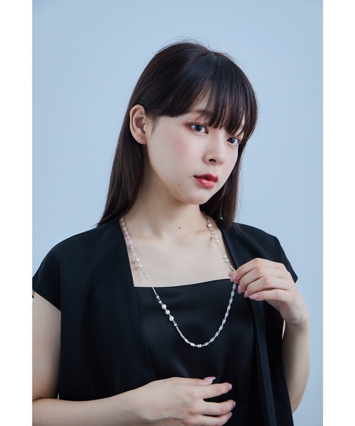 niana（ニアナ） ネックレス パールチェーンロングネックレス シルバー