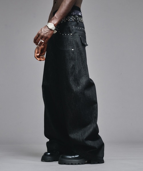 ANDER HUNK ジーンズ Studs Design Rigid Curve Denim / スタッズ