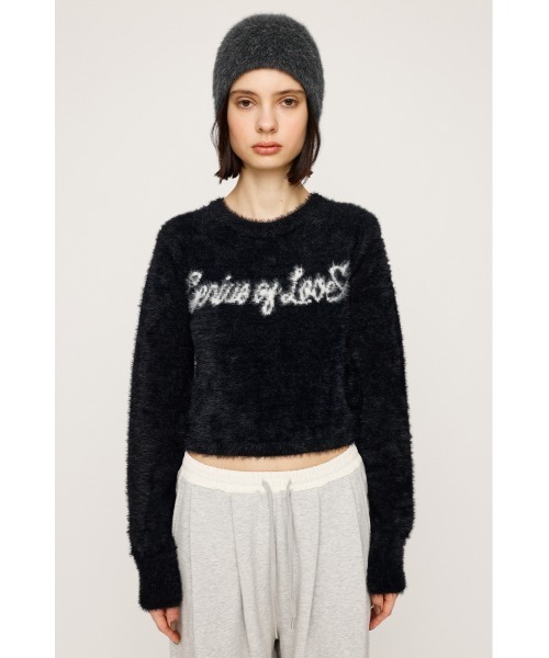 SLY（スライ） ニット セーター 「限定カラーあり」SHAGGY YARN LOGO C