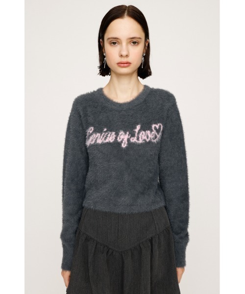 SLY（スライ） ニット セーター 「限定カラーあり」SHAGGY YARN LOGO C