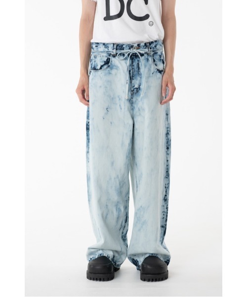 DISCOVERED（ディスカバード） ワイドパンツ ジーンズ BLEACH DENIM