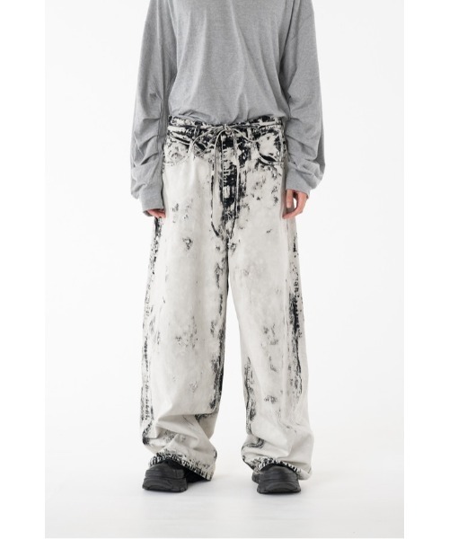 DISCOVERED（ディスカバード） ワイドパンツ ジーンズ BLEACH DENIM