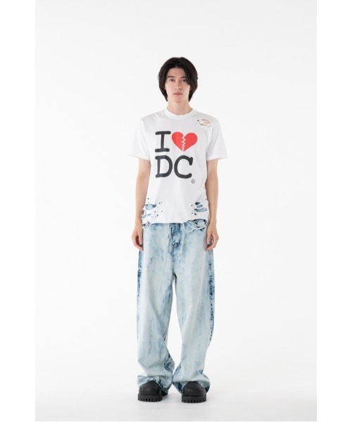 DISCOVERED（ディスカバード） ワイドパンツ ジーンズ BLEACH DENIM 