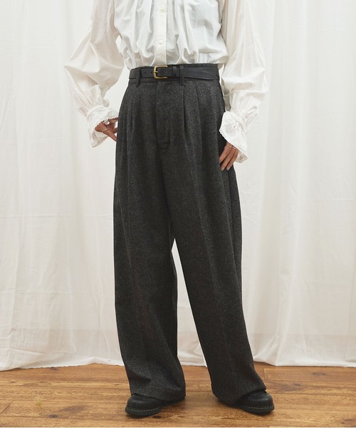 fig London（フィグロンドン） パンツ _WOOL TWEED trousers