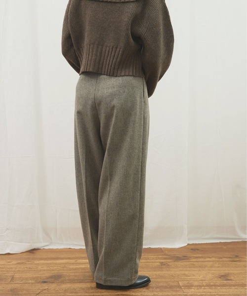 fig London（フィグロンドン） パンツ WOOL TWEED trousers レディース