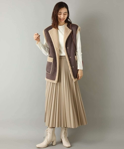 「a.v.v」 「URBAN RESEARCH」プリーツスカート 40 ブラック レディース_画像8