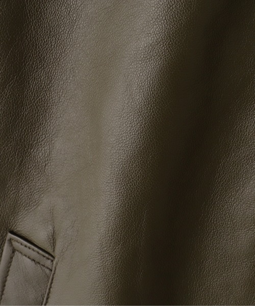 ma1 ma-1 STAND LEATHER MA-1 MOD JACKET / スタンド レザー MA-1 モディファイ ジャケット / AVIREの画像