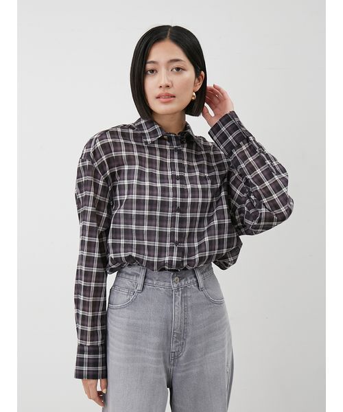 Mila Owen（ミラオーウェン） ブラウス シャツ 2wayシャツ衿シアー