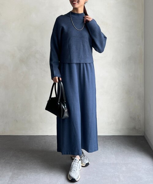 to the see ニットクロスワンピース 予約商品】クロスネックニットワンピース｜海外セレブファッション通販