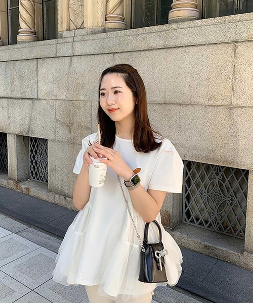 「Fit more」 半袖カットソー FREE ホワイト レディース_画像6