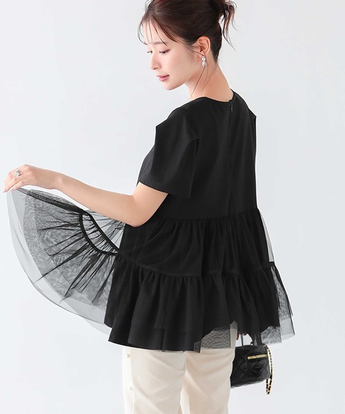 「Fit more」 半袖カットソー FREE ホワイト レディース_画像9