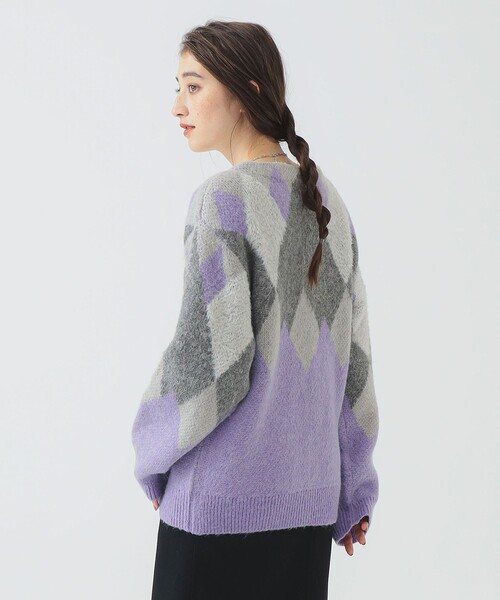 B：MING by BEAMS（ビーミング by ビームス） カーディガン アーガイル