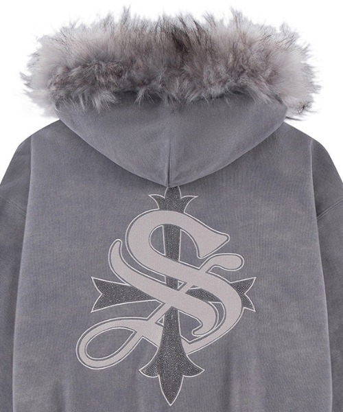 SUPPLIER（サプライヤー） パーカー A'GEM/9 × .kom FAUX FUR CROSS