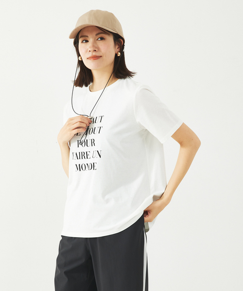 「abahouse mavie」 半袖Tシャツ フリー ライトグレー レディース_画像3