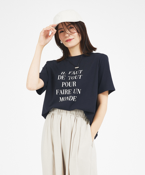 「abahouse mavie」 半袖Tシャツ フリー ライトグレー レディース_画像9
