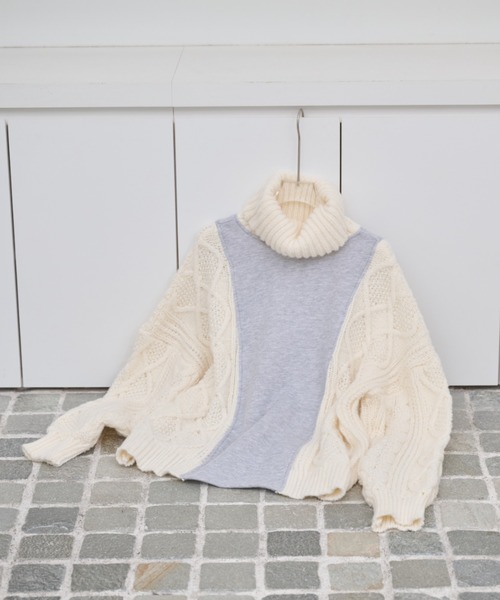 AIC. ニット セーター スウェットドッキングケーブルタートルニット