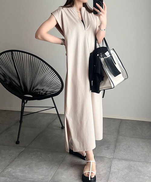 「classicalelf」 半袖ワンピース SMALL ネイビー レディース_画像7